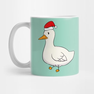 Mommy Duck and Ducklings with Christmas Santa Hat Mug